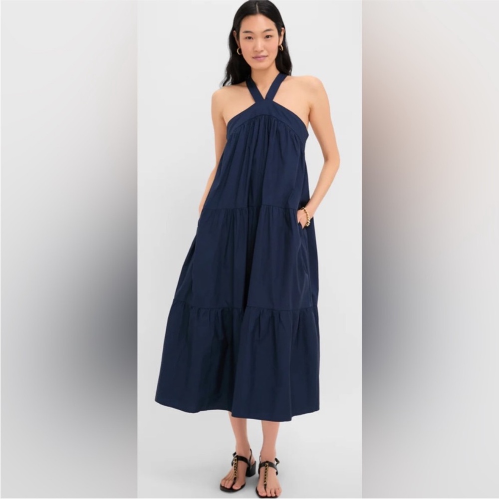 En Saison Navy Halter Maxi Dress